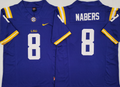 LSU Tigers Purple #8 NABERS Jersey