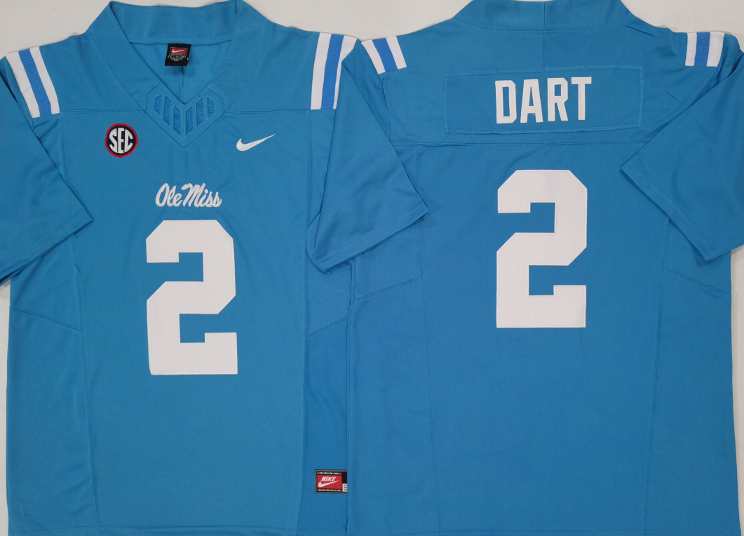 Ole Miss Rebels Blue #2 DART Jersey