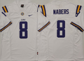 LSU Tigers White #8 NABERS Jersey