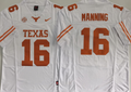 Texas Longhorns White #16 MANNING Jersey