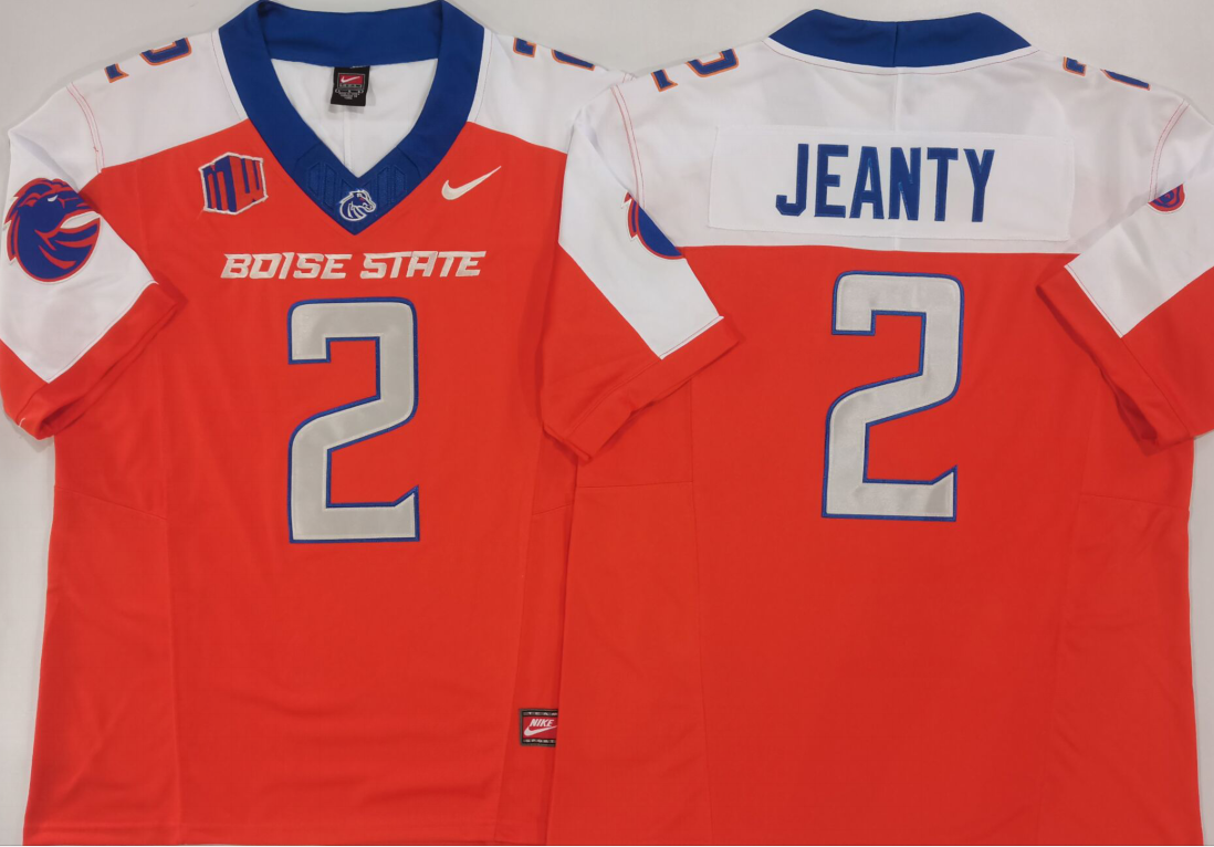 Boise State Broncos Orange #2 JEANTY Jersey