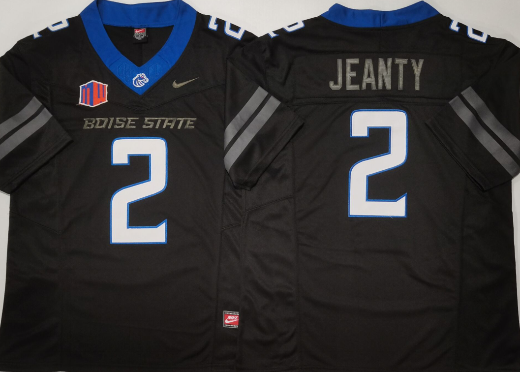 Boise State Broncos Black #2 JEANTY Jersey