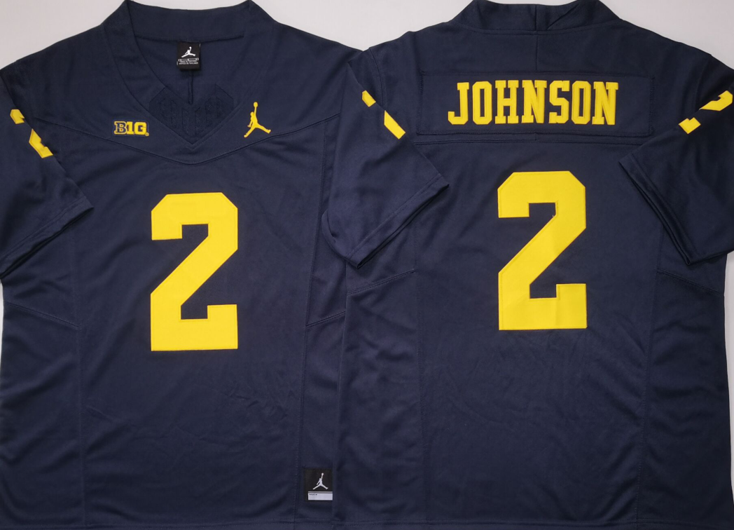 Michigan Wolverines Blue #2 JOHNSON Jersey