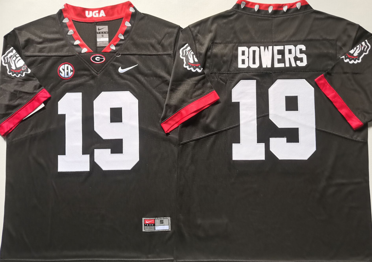 Georgia Bulldogs Black #19 BOWERS Jersey
