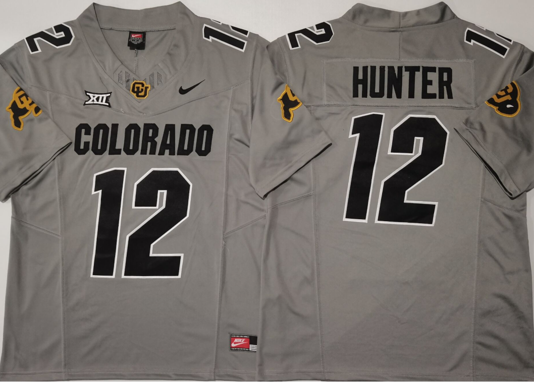 COLORADO BUFFALOES GRAY #12 HUNTER Jersey