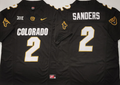 COLORADO BUFFALOES Black #2 SANDERS Jersey