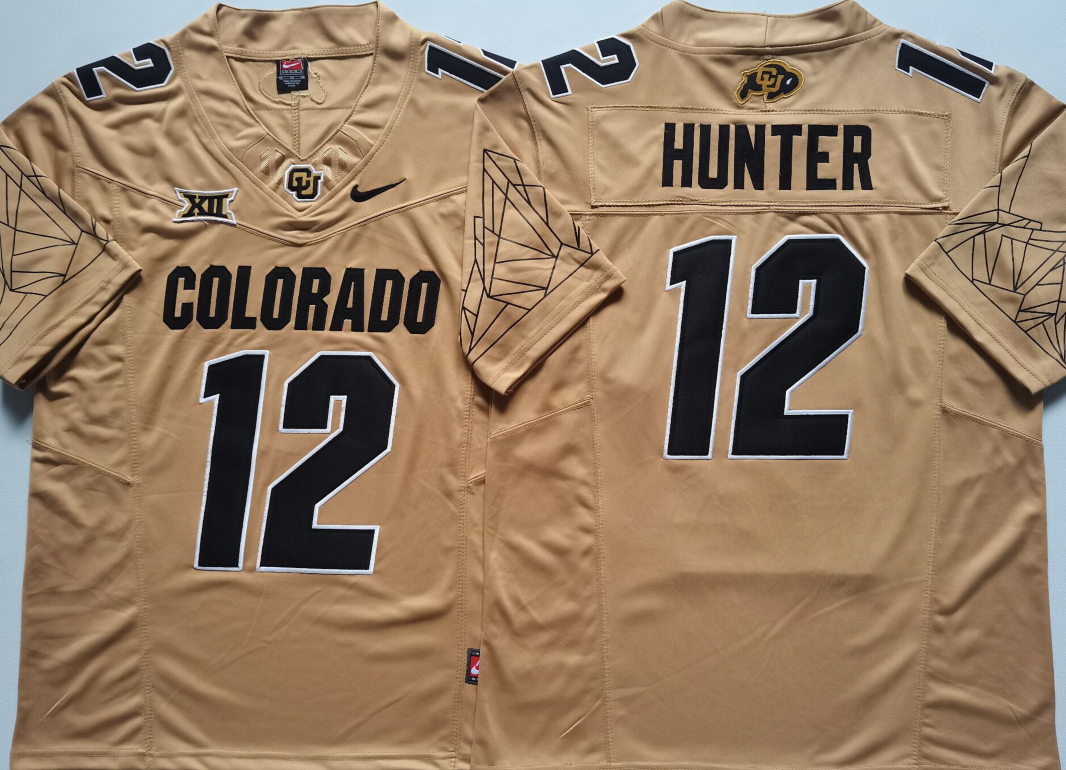 COLORADO BUFFALOES Yellow #12 HUNTER Jersey
