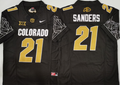 COLORADO BUFFALOES Black #21 SANDERS Jersey