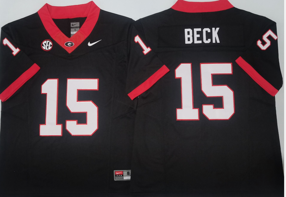 Georgia Bulldogs Black #15 BECK Jersey
