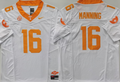 Tennessee Volunteers White #16 MANNING Jersey