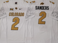 COLORADO BUFFALOES White #2 SANDERS Jersey