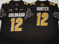 COLORADO BUFFALOES Black #12 HUNTER Jersey