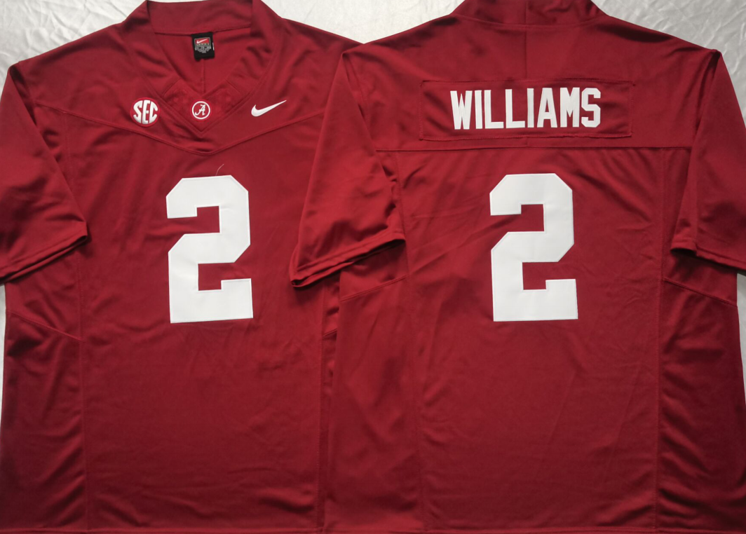 Alabama Crimson Tide Red #2 WILLIAMS Jersey