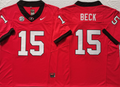 Georgia Bulldogs Red #15 BECK Jersey