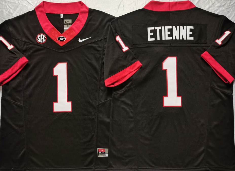 Georgia Bulldogs Black #1 ETIENNE Jersey
