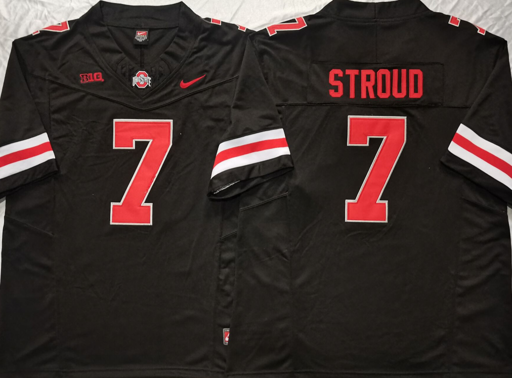 Ohio State Buckeyes Black #7 STROUD Jersey