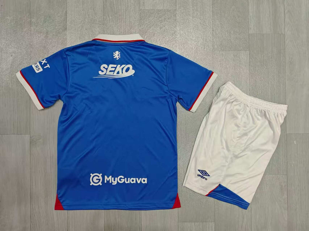 KIDS Rangers FC  Kit – Royal Blue Retro