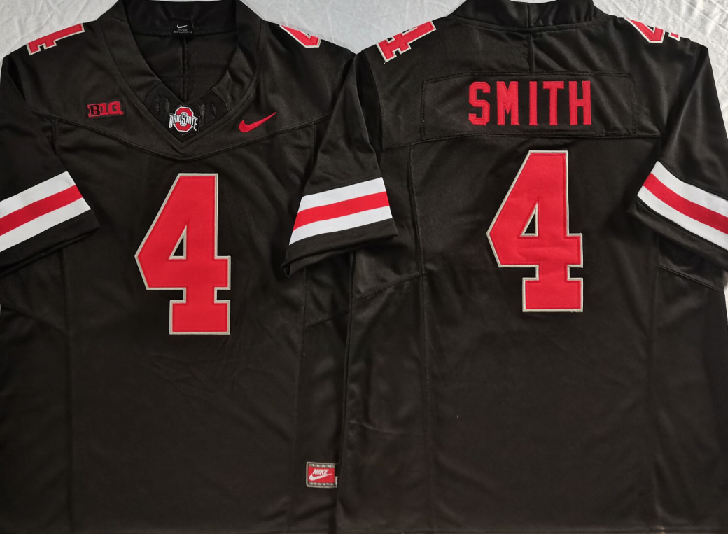Ohio State Buckeyes Black #4 SMITH Jersey