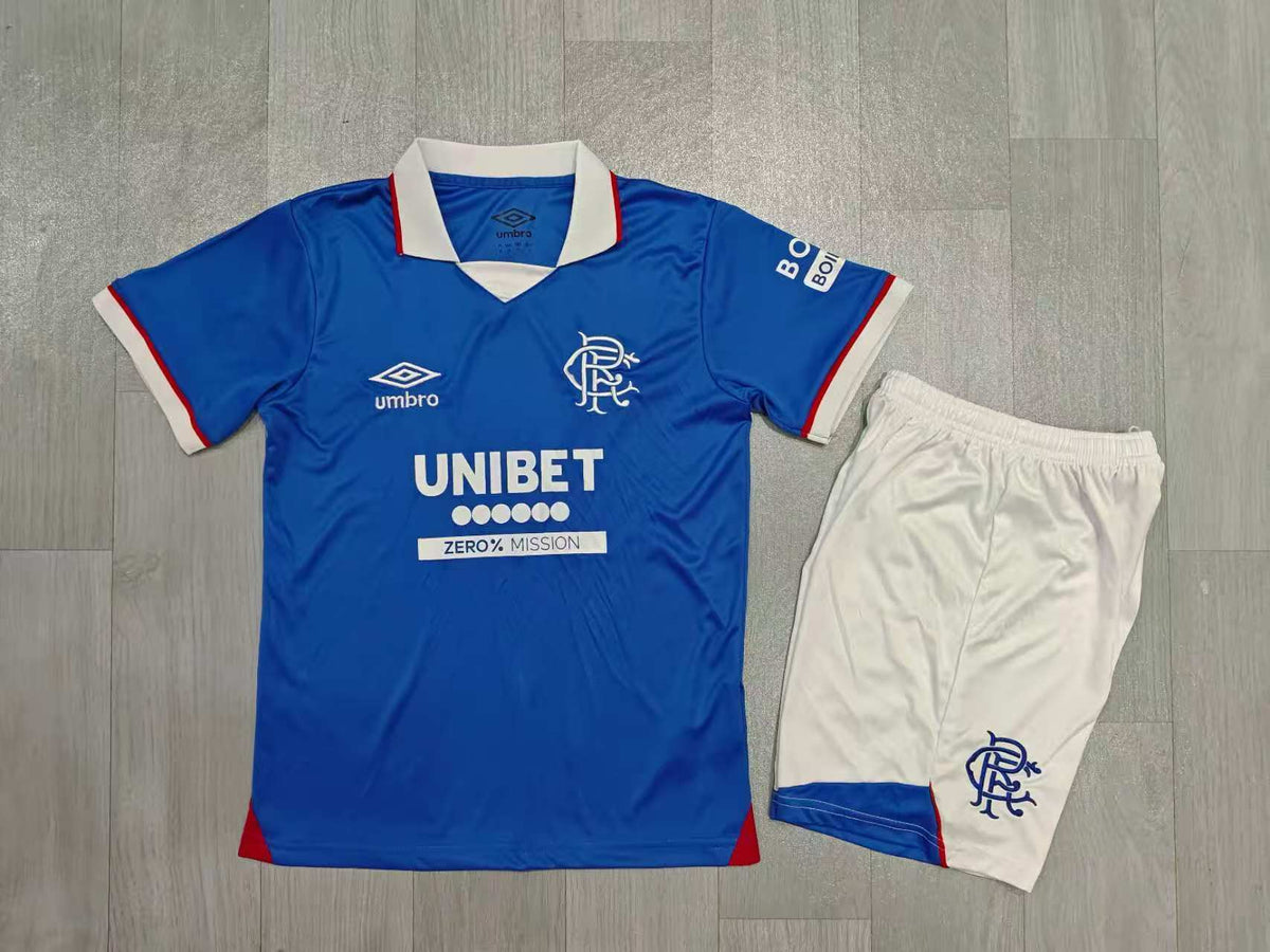 KIDS Rangers FC  Kit – Royal Blue Retro
