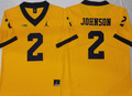 Michigan Wolverines Yellow #2 JOHNSON Jersey