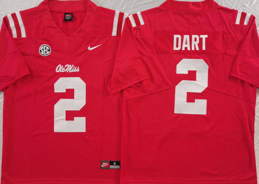 Ole Miss Rebels Red #2 DART Jersey