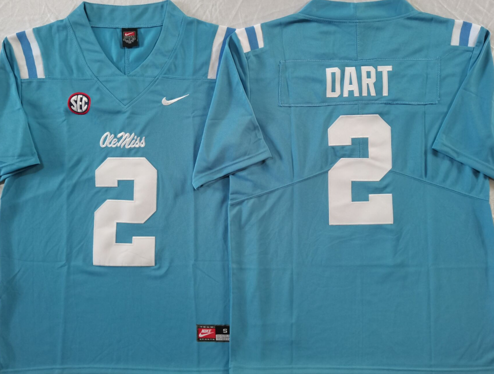 Ole Miss Rebels Blue #2 DART Jersey