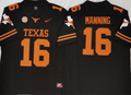 Texas Longhorns Black #16 MANNING Jersey