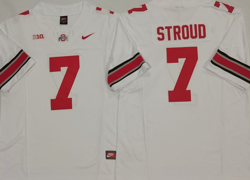 Ohio State Buckeyes White #7 STROUD Jersey