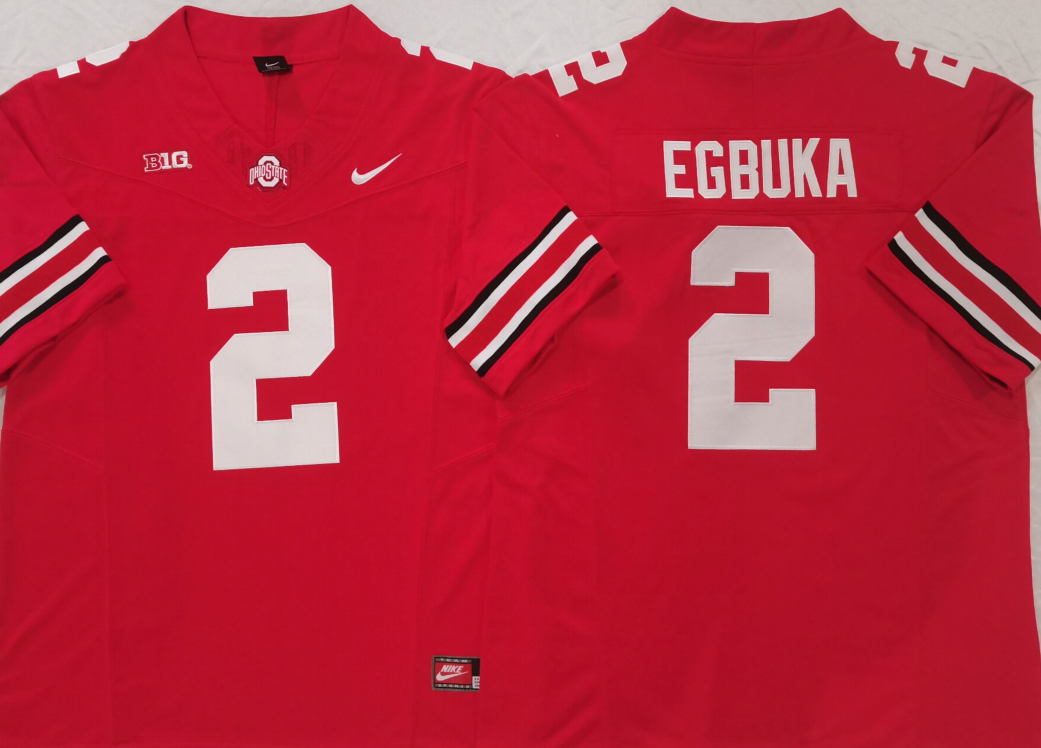 Ohio State Buckeyes Red #2 EGBUKA Jersey