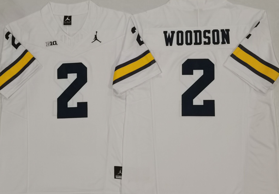 Michigan Wolverines White #2 WOODSON Jersey