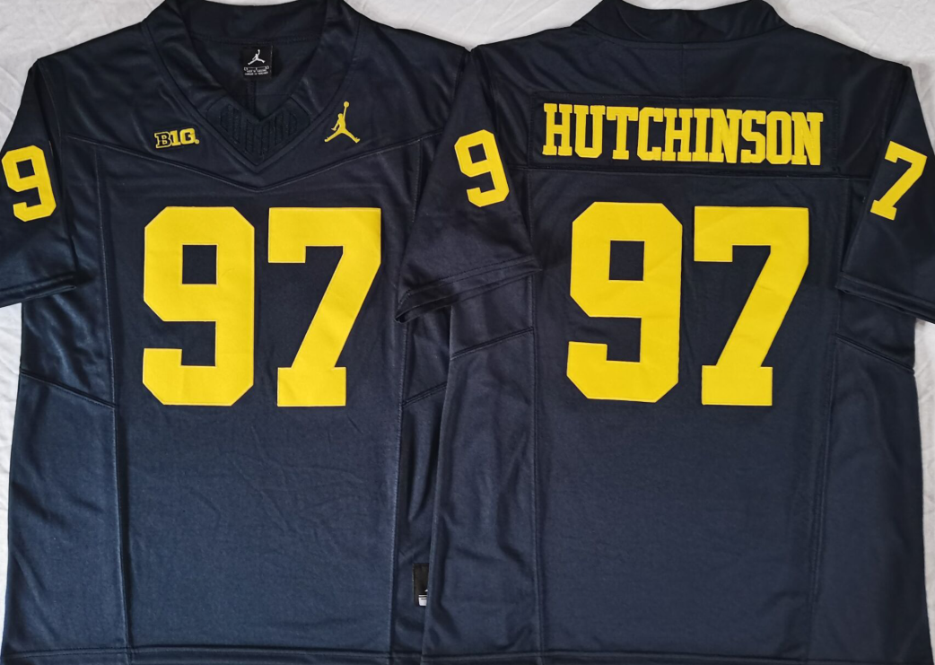 Michigan Wolverines Blue #97 HUTCHINSON Jersey