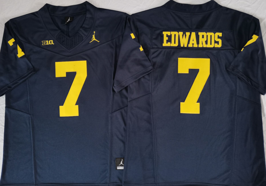 Michigan Wolverines Blue #7 EDWARDS Jersey