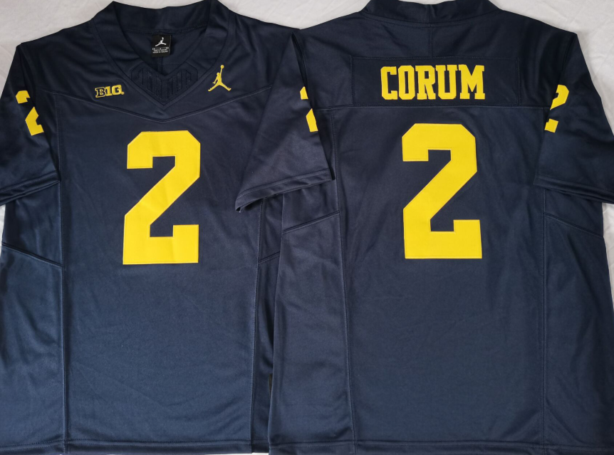 Michigan Wolverines Blue #2 CORUM Jersey
