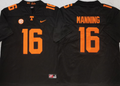 Tennessee Volunteers Black #16 MANNING Jersey