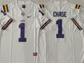 LSU Tigers White #1 CHASE Jersey