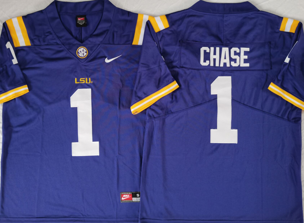 LSU Tigers Purple #1 CHASE Jersey