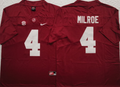 Alabama Crimson Tide Red #4 MILROE Jersey