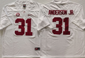 Alabama Crimson Tide White #31 ANDERSON JR. Jersey