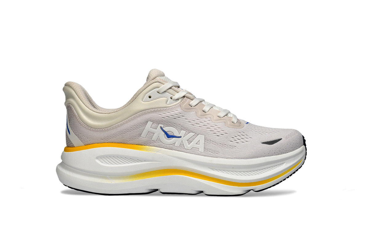 HOKA ONE ONE Bondi 9 White / Cyber Yellow / Blue