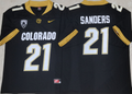 COLORADO BUFFALOES Black #21 SANDERS Jersey