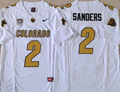 COLORADO BUFFALOES White #2 SANDERS Jersey