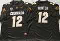 COLORADO BUFFALOES Black #12 HUNTER Jersey