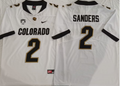 COLORADO BUFFALOES White #2 SANDERS Jersey