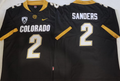 COLORADO BUFFALOES Black #2 SANDERS Jersey