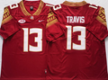 Florida State Seminoles Red #13 TRAVIS Jersey
