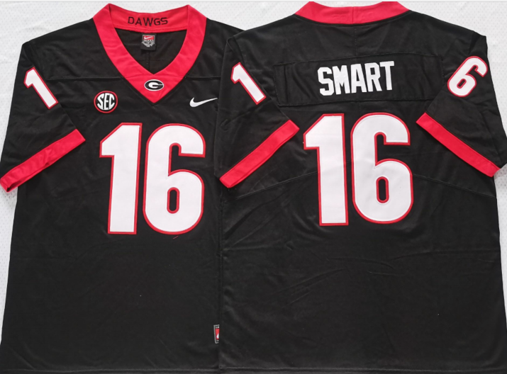 Georgia Bulldogs Black #16 SMART Jersey