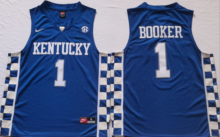 Kentucky Wildcats Blue #1 BOOKER Jersey