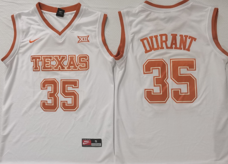 Texas Longhorns White #35 DURANT Jersey