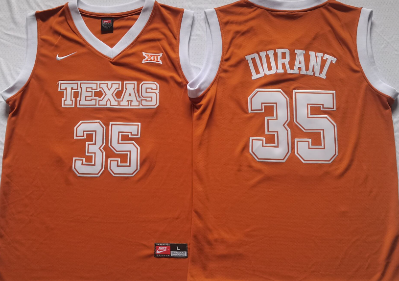 Texas Longhorns Yellow #35 DURANT Jersey