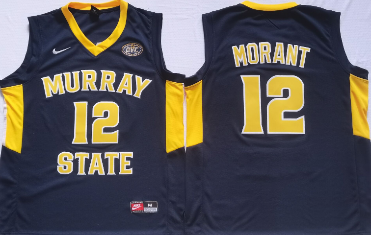 Murray State Racers Blue #12 MORANT Jersey